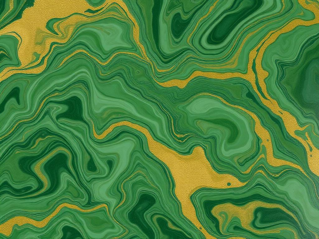 Green & Gold epoxy floor sample