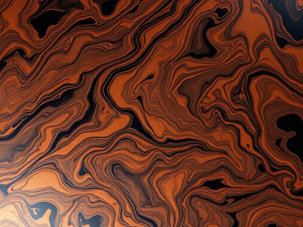 Copper & Black epoxy floor sample