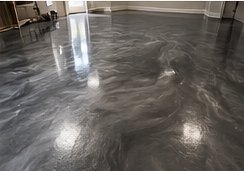 Pewter epoxy floor sample