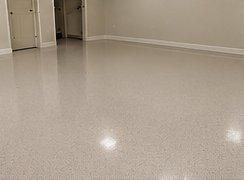 Beige epoxy floor sample