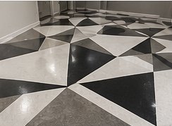 Geometric Design epoxy floor sample