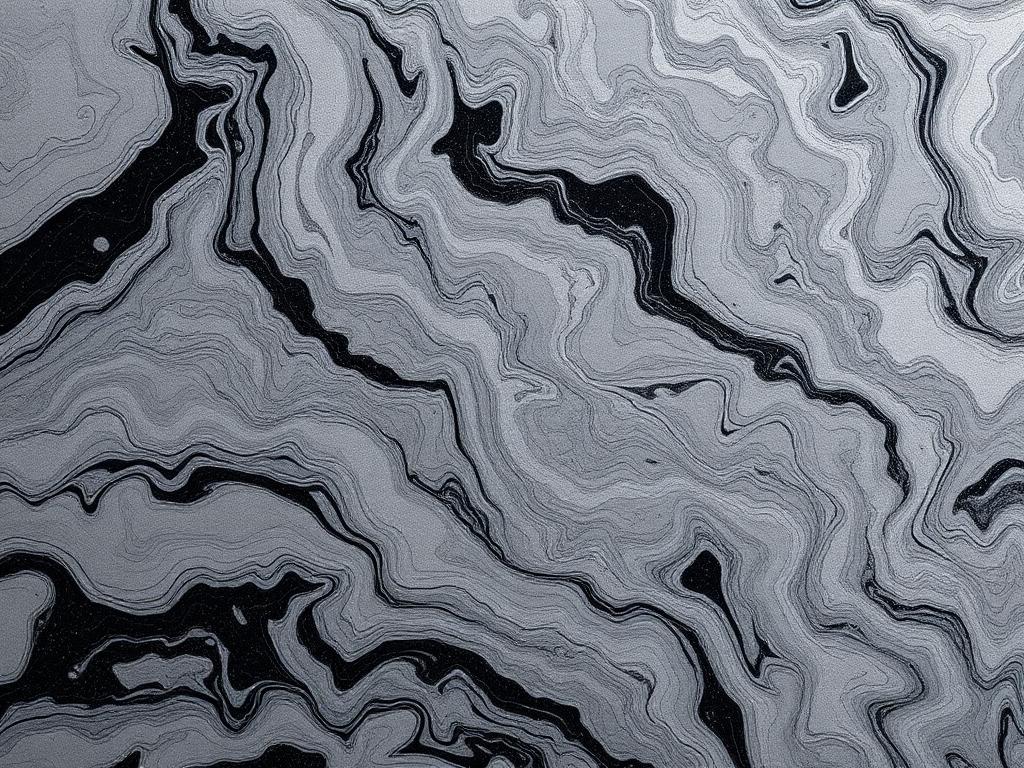 Silver & Black epoxy floor sample