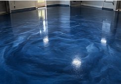 Ocean Blue epoxy floor sample