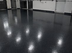 Black epoxy floor sample